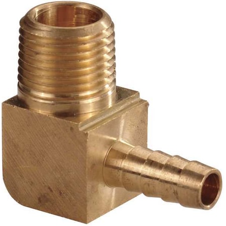 Hose Barb,5/16 In Barb,1/4 In MNPT,Brass