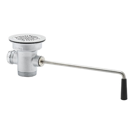 Twist Handle Waste Valve, 2" Pipe Dia., Brass