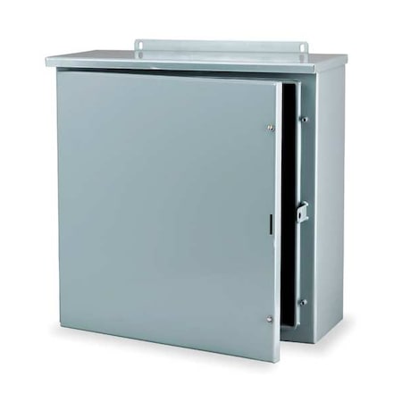 Padlockable Hasp Electrical Enclosures, 24 in H, 8 in D, 24 in W, 3R, Steel