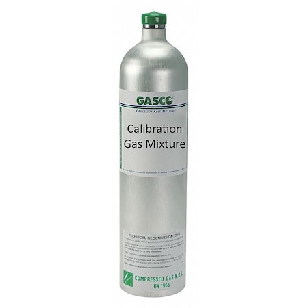 Calibration gas, Nitrogen, Oxygen, 58 L, C-10 Connection, +/-5% Accuracy, 500 psi Max. Pressure