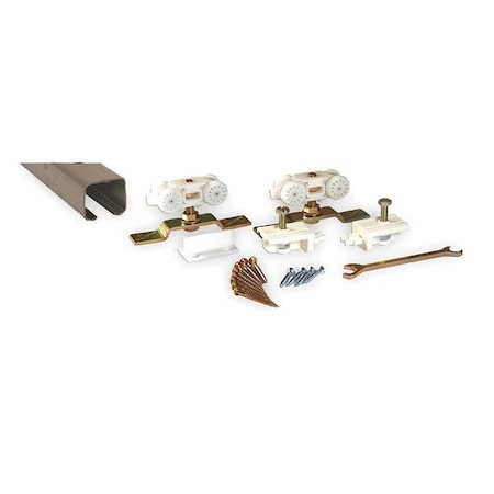 Sliding Door Steel Track and Hardware, 72" L