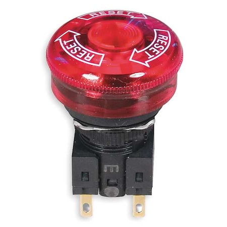 Emergency Stop Push Button, 16 mm, 1NC, Red