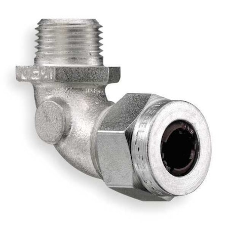 Liquid Tight Connector,1/2in.,90 deg,Brn