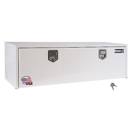 48"W 9.0 cu.ft. White Steel Underbody Truck Box