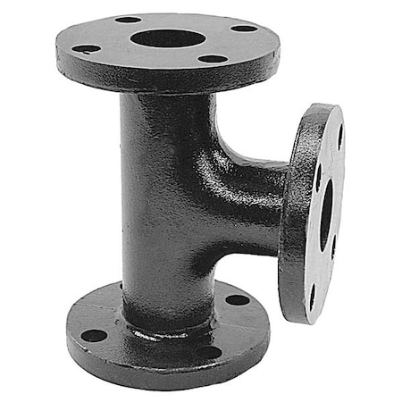 Tee Tee, 2" Pipe, Flanged, Cast Iron, Class 125