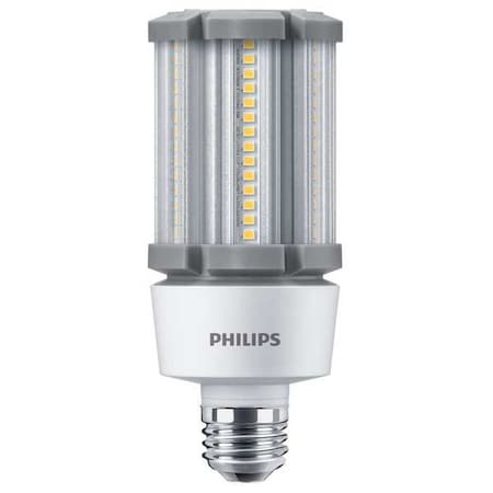 18 kW, HID Replacement LED Bulb, White, Cylindrical, 5000K Temp. Clear Finish, Non-Dimmable