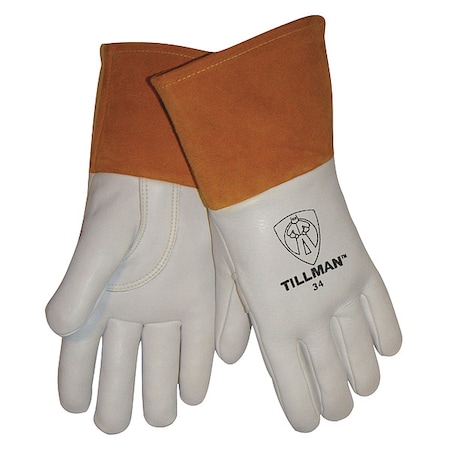 34 Gloves, Straight Cuff, Straight Thumb, Premium Cowhide, XL, 1 PR