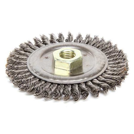 Wire Wheel Wire Brush, 4-1/2", 3/16" W