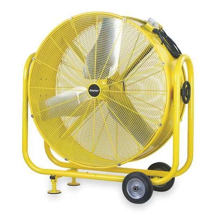 Outdoor Air Circulator, Floor Mount, 42 in Blade Dia, 120V, 9000/15,000 cfm, Non-Oscillating
