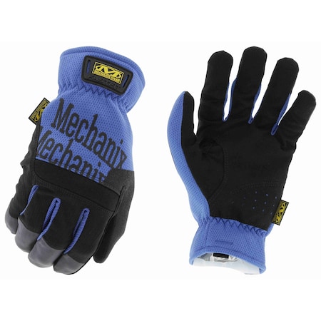 FastFit(R) Mechanics Gloves, Synthetic Leather Palm, 11, Blue
