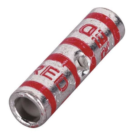 Splice Wire Connector, 350 kcmil Max, Red, None Insulation, 35 kV