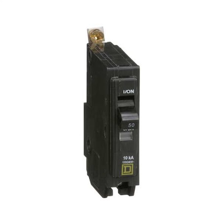Miniature Circuit Breaker, QO Series, 50A, 1 Pole, 120/240V AC, 10kA at 120/240V AC