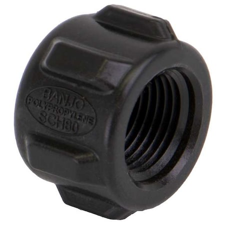 Cap, Polypropylene, 3/8", Schedule 80, 300 psi Max Pressure