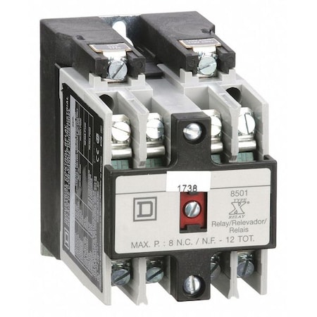NEMA Control Relay,4NO,120VAC,10A