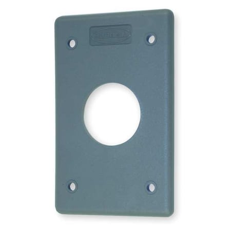 Single Receptacle Wall Plates and Box Cover, Number of Gangs: 1 Non Metallic, Light Texture Finish