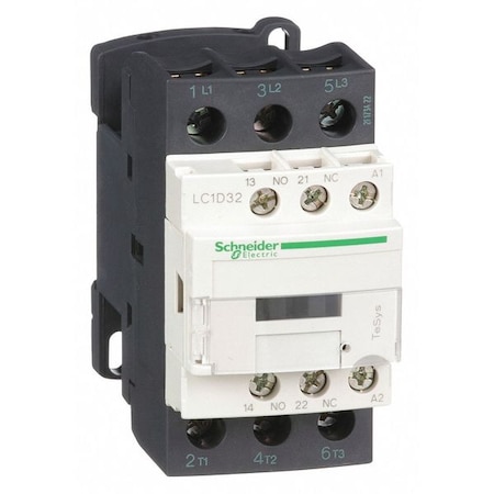 IEC Magnetic Contactor, 1NC/1NO, 24V AC, 3 P, Non-Reversing, Screw Clamp