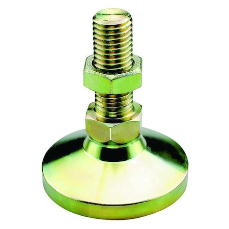 Level Mount, Swivel Stud, 3/8-16, 1-1/4 in., Height: 4.875 in