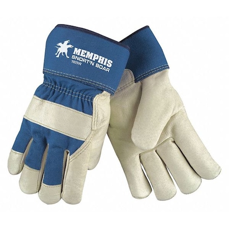 Cold Protection Gloves, Pigskin Palm, Safety Cuff, Beige, 12 PK