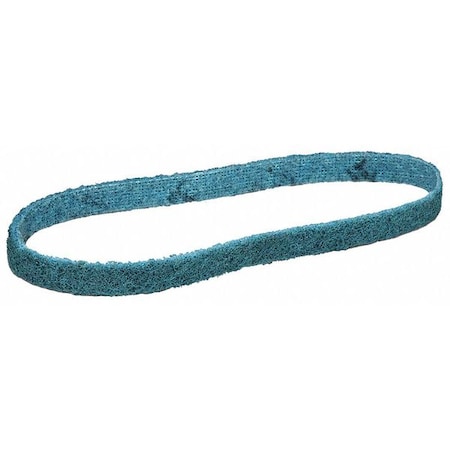 Sanding Belt, 1/4 in W, 18 in L, Non-Woven, Aluminum Oxide, Not Applicable Grit, Very Fine, SC-BS