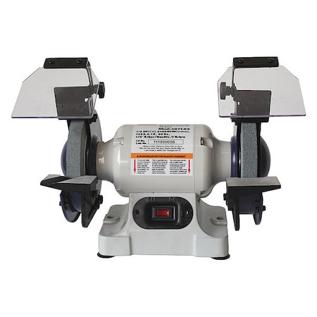 Bench Grinder, 6 in Max. Wheel Dia, 3/4 in Max. Wheel Thickness, 60 Grinding Wheel Grit