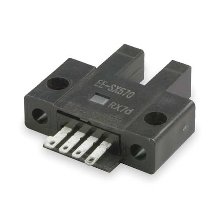 Through-Beam Photoelectric Sensor, Solder Terminal, Straight, U-Slot, Selectable Light On/Dark On, NPN