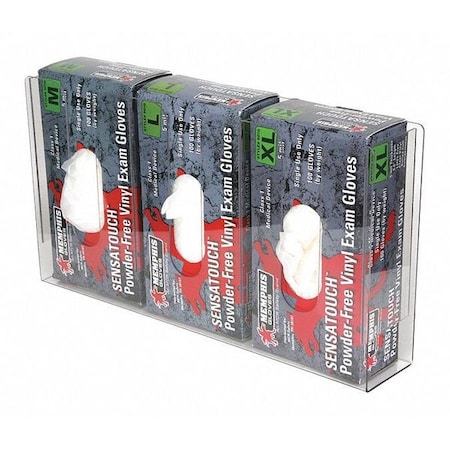 Glove Dispenser, Acrylic, Holds (3) Boxes ,Clear
