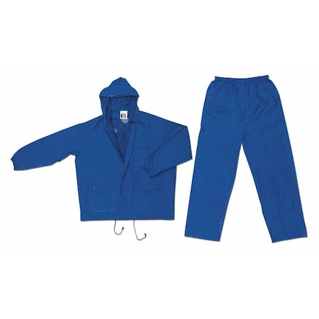 Challenger .18Mm Pvc Nylon Suit 2 Pc,S, PVC/Nylon, Blue, S