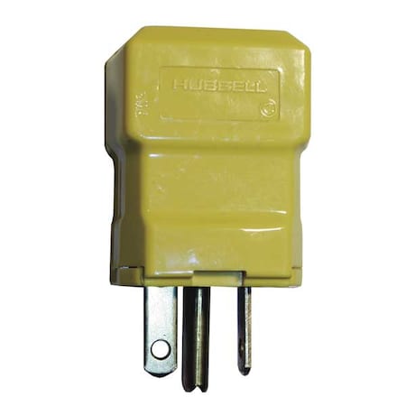 Straight Blade Plug, 6-20P, 20 A, 250V AC, 2 Pole, Screw Terminals, Grounded