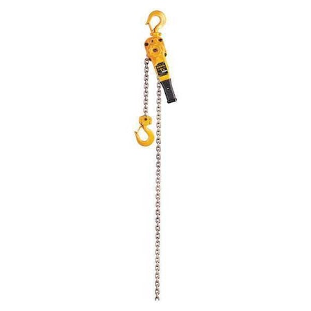 Lever Chain Hoist, 3,000 lb Load Capacity, 5 ft Hoist Lift, 1 5/16 in Hook Opening