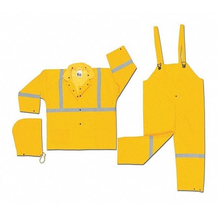 Luminator .35Mm Pvc Poly 3Pc Suit,L, PVC/Polyester, Yellow, L
