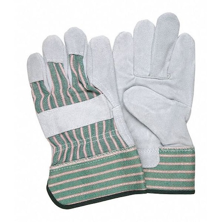 Leather Palm Gloves, Safety Cuff Cuff, Wing Thumb, L, 12 PK