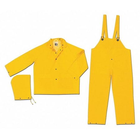 Classic .35Mm Pvc Poly Suit 3 Pc Fr,XL, PVC/Polyester, Yellow, Xl