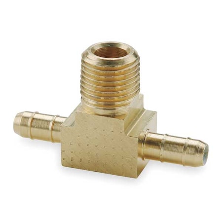 0.17" Barb x 0.17" Barb x 1/16" MNPT Brass Branch Tee