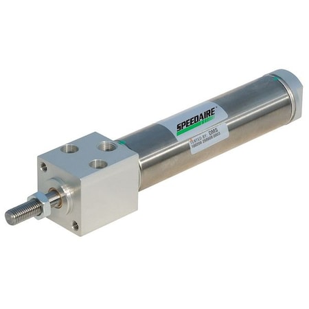 Round Body Cylinder, 1 1/16 in Bore, 3 in Stroke, Round Body Double Acting, Stainless Steel .