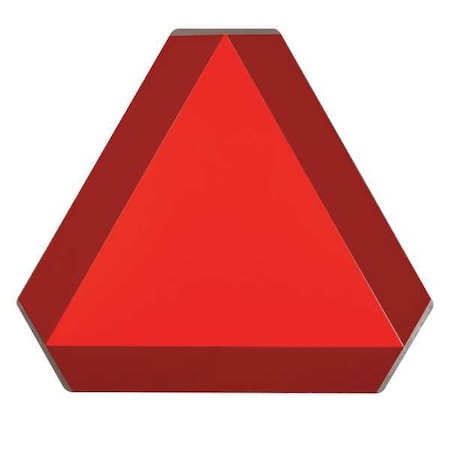 Slow Moving Vehicle Sign, 14 in Height, 16 in Width, Steel, No Text
