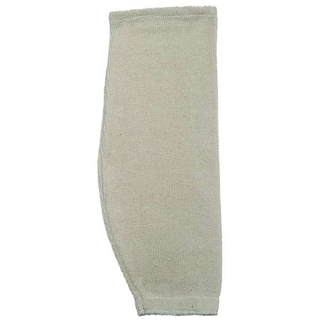 Knit Sleeve, Terry Cloth, 19 in Length, White, Straight Cuff