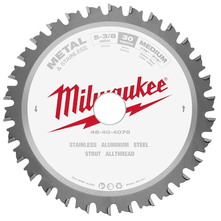 5 3/8 in Metal & Stainless Cutting Circular Saw Blade (25/32 in Arbor)