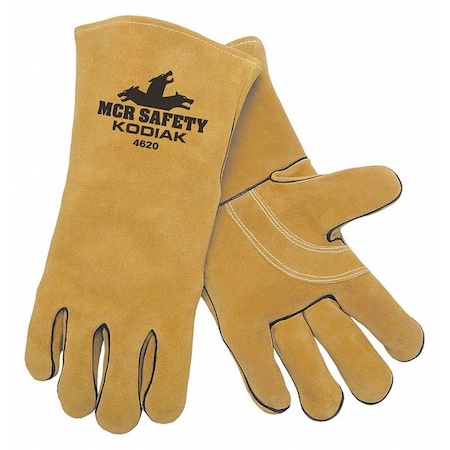 Big Buck Welding Gloves, Gauntlet Cuff, Wing Thumb, Premium Cowhide, XL, 12 PK