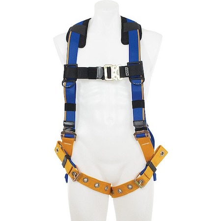 Blue Armor Full Body Harness, M/L, 425 lb, Quick-Connect Chest/ Tongue Leg Straps, Back D-Ring