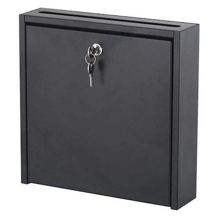 Interoffice Mail Box,3" H,Steel,Black
