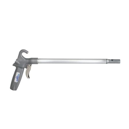 Long John Safety Air Blow Gun, 24 in Extension, Aluminum, Venturi Nozzle, Pistol Grip, 1/4 in FNPT