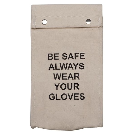 Glove Bag, Canvas, 14 in Length, Beige