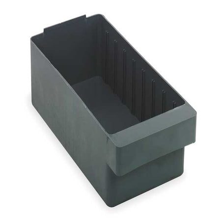 Gray Drawer Bin, 11-5/8"L x 5-9/16"W x 4-5/8"H