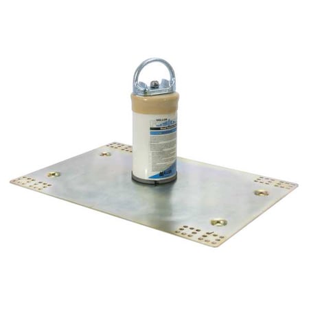 Roof Anchor, 22 in Length, 310 lb Weigth Capacity, Aluminum, Stainless Steel Anchor, Fixed D-Ring
