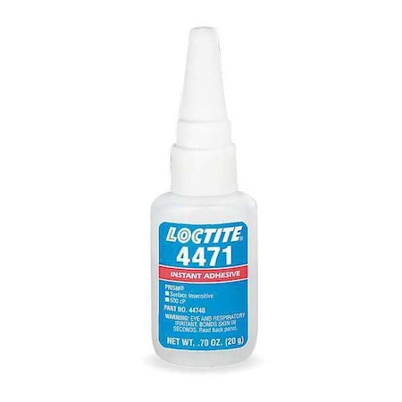 Instant Adhesive, 4471 Series, Clear, 0.7 oz, Bottle