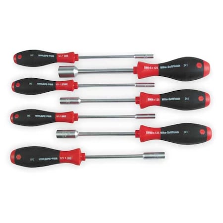 Nut Driver Set,Metric,Solid,7 pcs.