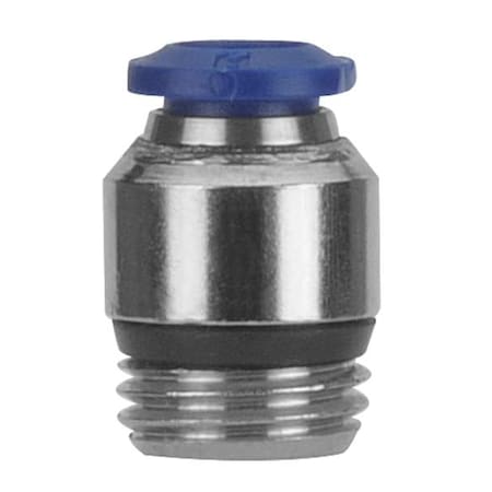 Push-Fit Fitting, Push-to-Connect x Universal, 1/4 in Tube OD, 5/16 in Pipe Size, Metal, 5 PK