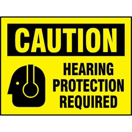 Caution Label, 3 1/2 in Height, 5 in Width, Reflective Sheeting, Horizontal Rectangle, English