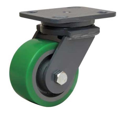 Plate Caster,Swivel,Poly,4 in.,750 lb.