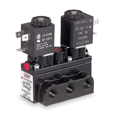 Solenoid Air Control Valve,1/4 In,12VDC